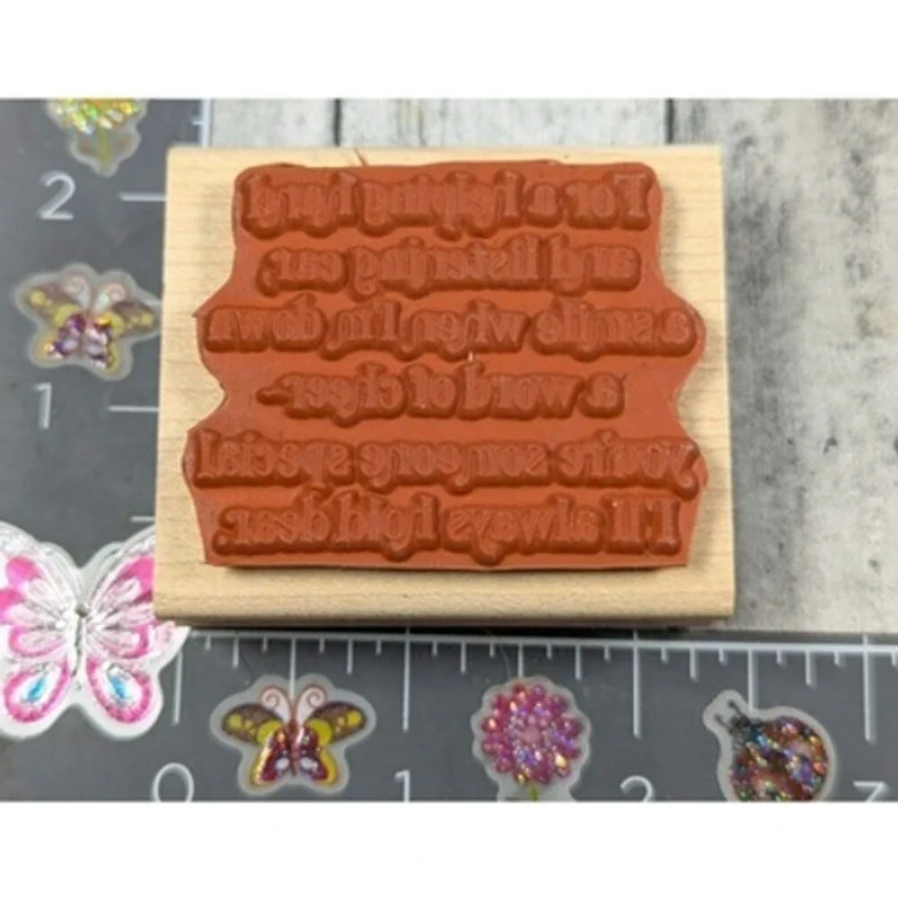 Stampin' Up! Helping Hand Listening Ear Hold Dear 1999 Rubber Stamp Wood #K22